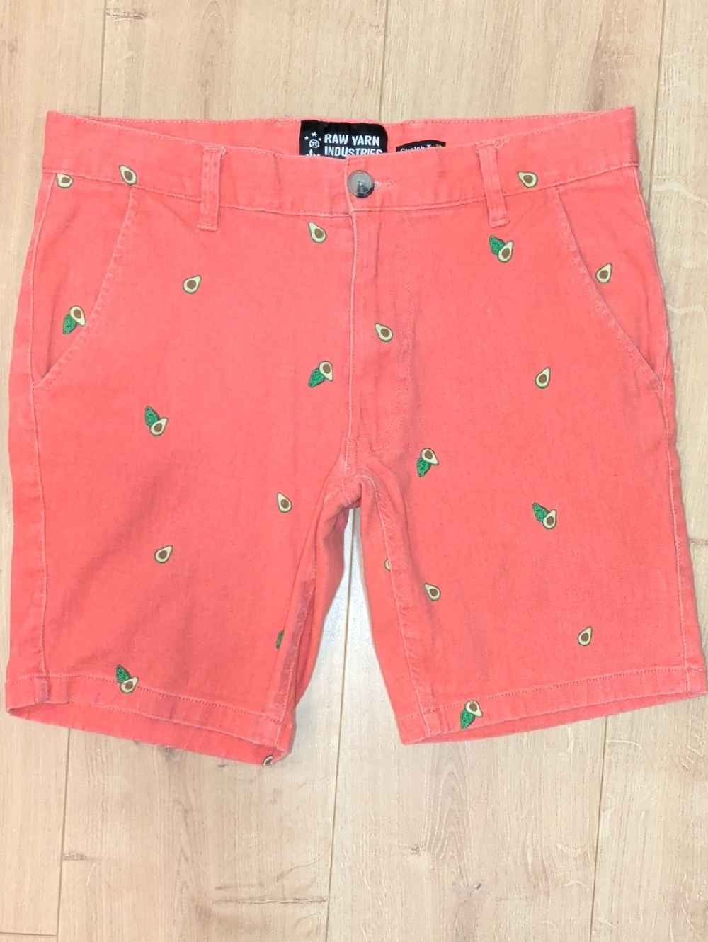Raw Yarn Industries Coral Shorts Avocado Pattern Mens